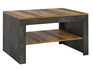 Konferenčný stolík Kassel, vintage optika kovu/dreva