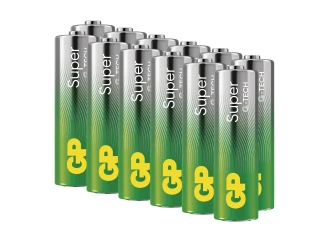 Alkalické batérie GP Super AA (LR06) 12 ks