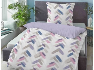 Obliečky seersucker Rosalie 140x200 cm, fialovo-biele