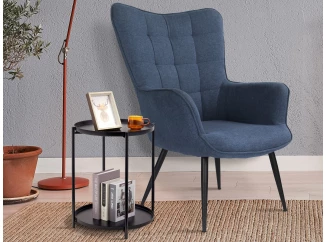 Kreslo Victoria, modrá látka