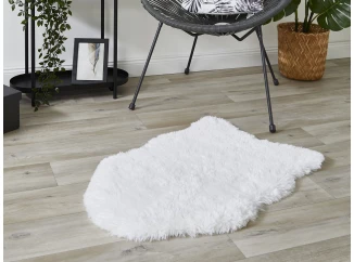 Umelá kožušina Alpa 50x80 cm, biela