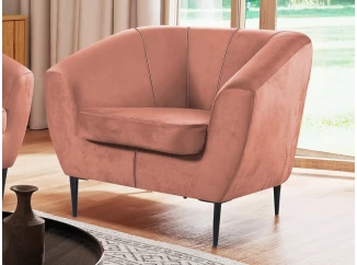 Kreslo Olivio, lososová zamatová látka