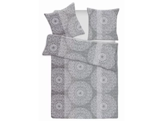 Obliečky Lanzarote, šedo-biele