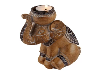 Dekoračná soška/svietnik Slon, 15 cm