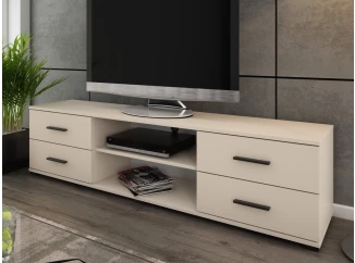 Široký TV stolík Oskar TV, béžový kašmír, šírka 180 cm