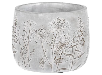 Obal na kvetináč Lúčne kvety 14,5 cm, betón