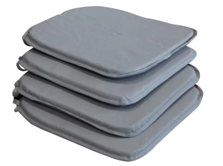 Súprava podsedákov na stoličky (4 ks) Bella 38x38 cm, strieborná