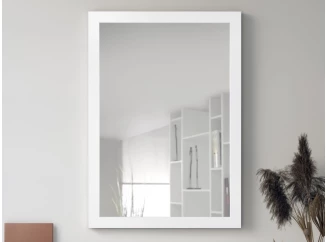 Nástenné zrkadlo Thea 48x68 cm, biele