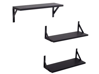 Súprava 3 kusov políc Lamezia, čierna