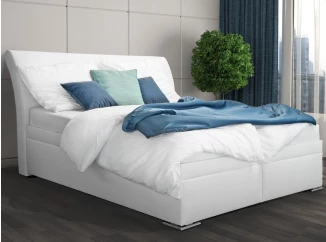 Posteľ Dezra 180x200 cm, biela ekokoža