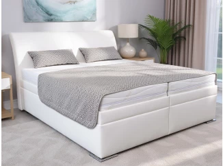 Posteľ Dezra 180x200 cm, biela ekokoža