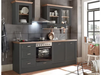 Kuchynská linka Jasmin, antracit/dub