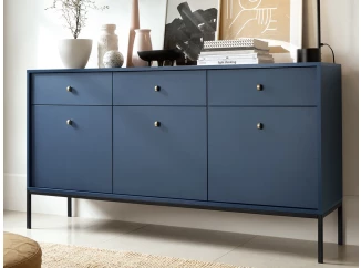 Široká komoda Mono, tmavo modrá