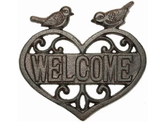 Nástenná dekorácia Welcome, litina