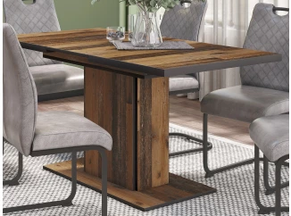 Rozkladací jedálenský stôl Ariana 120x80 cm, vintage optika dreva