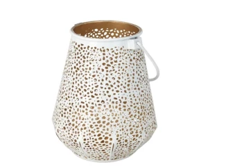 Lampáš 12x15 cm, biela/šampaň