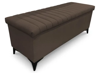 Úložná lavica/periňák Joy, šírka 139 cm, hnedá látka