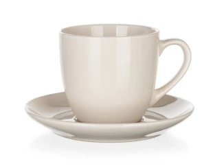 Šálka ​​s tanierikom Natural 250 ml, ivory