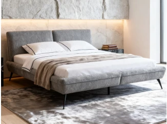 Posteľ Verde 180x200 cm, holubí šedá štruktúrovaná látka