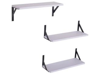 Súprava 3 kusov políc Lamezia, biela