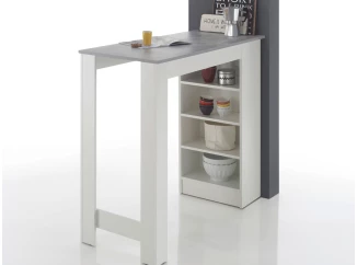 Barový stôl Mojito, biely/sivý betón