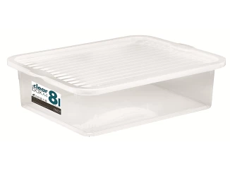 Úložný box (A4) priehľadný, 38x30x10 cm