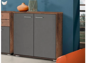 Komoda dvojdverová Mike, vintage optika dreva