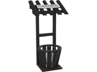 Stojan na kvety Garden 41 cm, čierne drevo