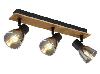 Stropné osvetlenie Claude 40 cm, čierna, 3 svietidlá