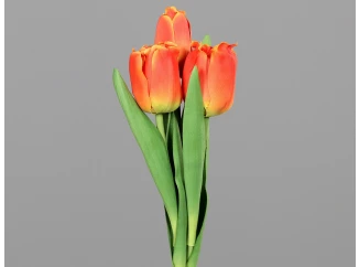 Umelá kvetina Zväzok tulipánov 30 cm, oranžová