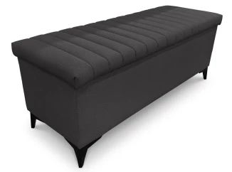 Úložná lavica/periňák Joy, šírka 139 cm, grafitovo šedá látka