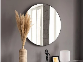 Nástenné zrkadlo Esra 50 cm, černé