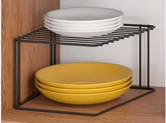 Stojan na taniere do skrinky Lava TouchTherm 25x15 cm, čierny