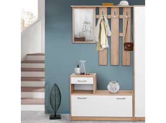 Predsieňová stena Astor, dub/biela