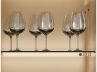 Set 3 ks lišta s LED svetelným páskem (42 cm) Meolo, farba svetla teplá biela