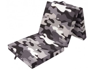 Skladací matrac Samba, čierno-šedý vzor