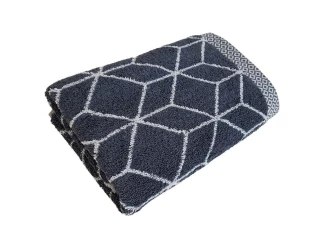 Uterák Prisma 50x100 cm, antracitový, geometrický vzor