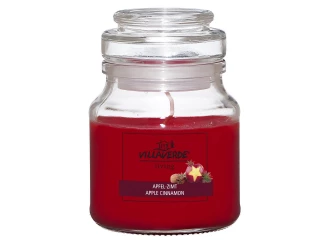 Vonná sviečka v sklenenej dóze Jablko, škorica