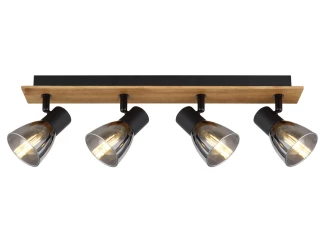 Stropné osvetlenie Claude 50 cm, černá, 4 svítidla