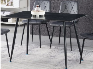 Jedálenský stôl Agne 120x80 cm, čierny  mramor