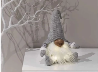 Vianočná  dekorácia LED škriatok, 35 cm