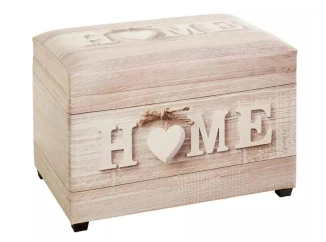 Truhla na sedenie s úložným priestorom Home, motív dreva