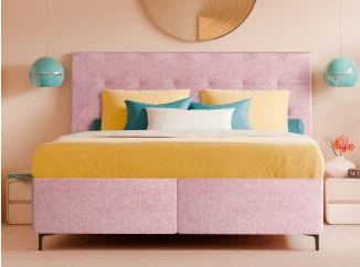 Posteľ s úložným priestorom Dora 180x200 cm, ružová látka