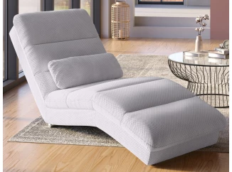 Relaxačné lehátko Yankee, svetlo šedá štruktúrovaná látka