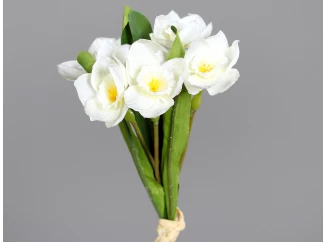 Umelá kvetina Zväzok narcisov 32 cm, krémová