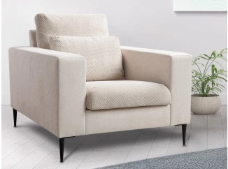 Kreslo Romeo, béžová štruktúrovaná látka