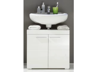 Kúpeľňová skrinka pod umývadlo Amanda 301, lesklá biela