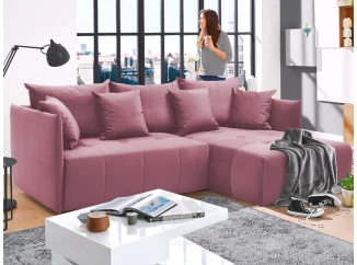 Rohová sedacia Magic, staroružová  látka