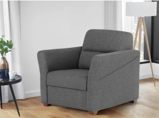 Kreslo Livia, tmavo šedá látka