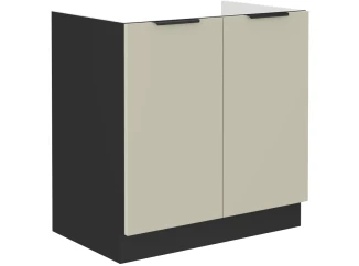 Kuchynská drezová skrinka Arona, 80 cm, kašmírová/čierna